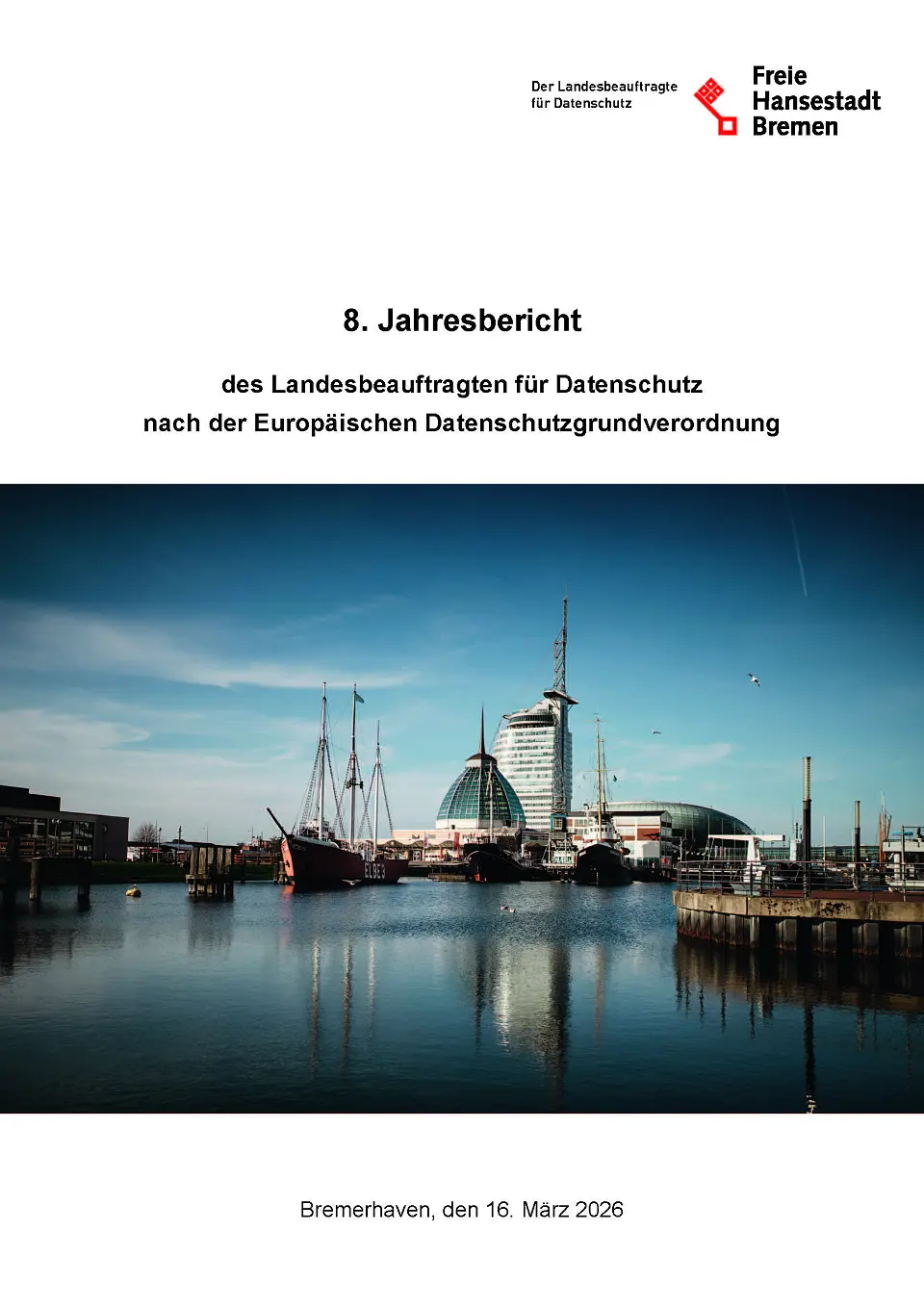 Deckblatt des 8. Jahresberichtes Datenschutz