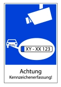 Symbol bei Betrieb von Kennzeichenerfassungssystemen